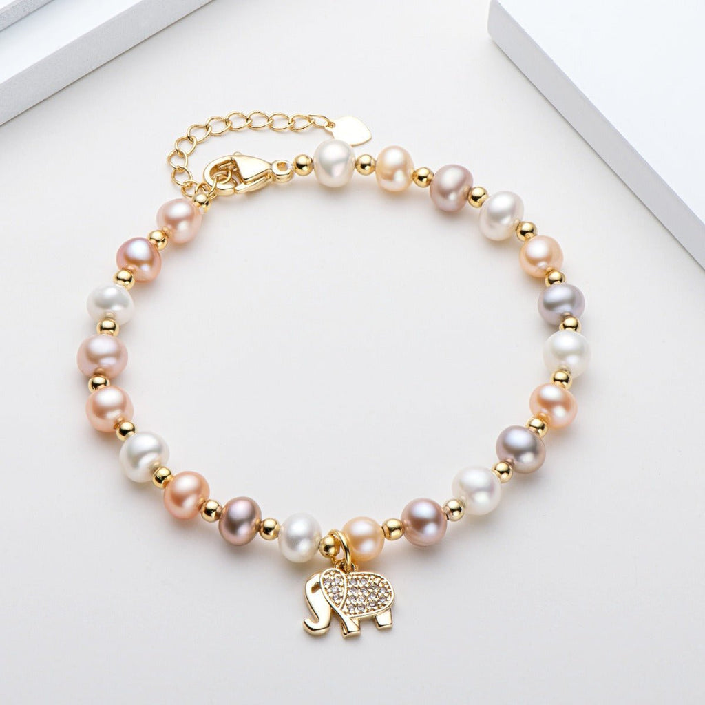 Small Design LuxuryaAnd Premium 14K Gold Wrapped Pearl Bracelet Womens Natural Freshwater Pearl Jewelry - Luzilly Bridal & Apparel