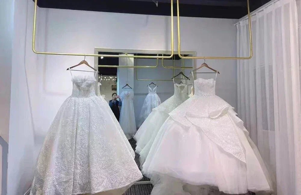 Smileven Short Wedding Dress A Line Sweetheart Neck Shiny Glitter Bride Dresses Mini Bows Strap Vestido de novia 2024 Customized - Luzilly Bridal & Apparel