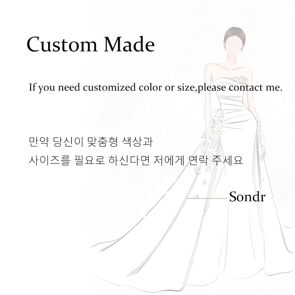 Sondr 2025 New Korean Wedding Dresses Light Yellow Soft Tulle Bridal Wedding Snap Dresses Customized Luxury Women Party Dresses - Luzilly Bridal & Apparel