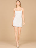 Spaghetti Strap Fringe Bridal Short Dress - Luzilly Bridal & Apparel