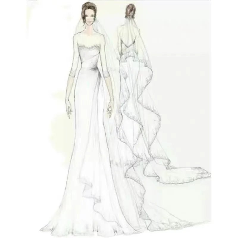 Sparkle Sequin Beaded Long-Sleeve Ball Gown Wedding Dress - Luzilly Bridal & Apparel