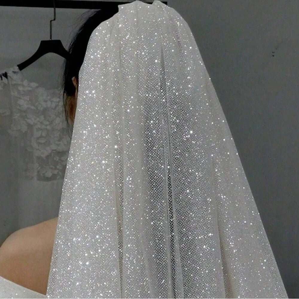 Sparkling Sequined Cathedral Wedding Veil - Luzilly Bridal & Apparel