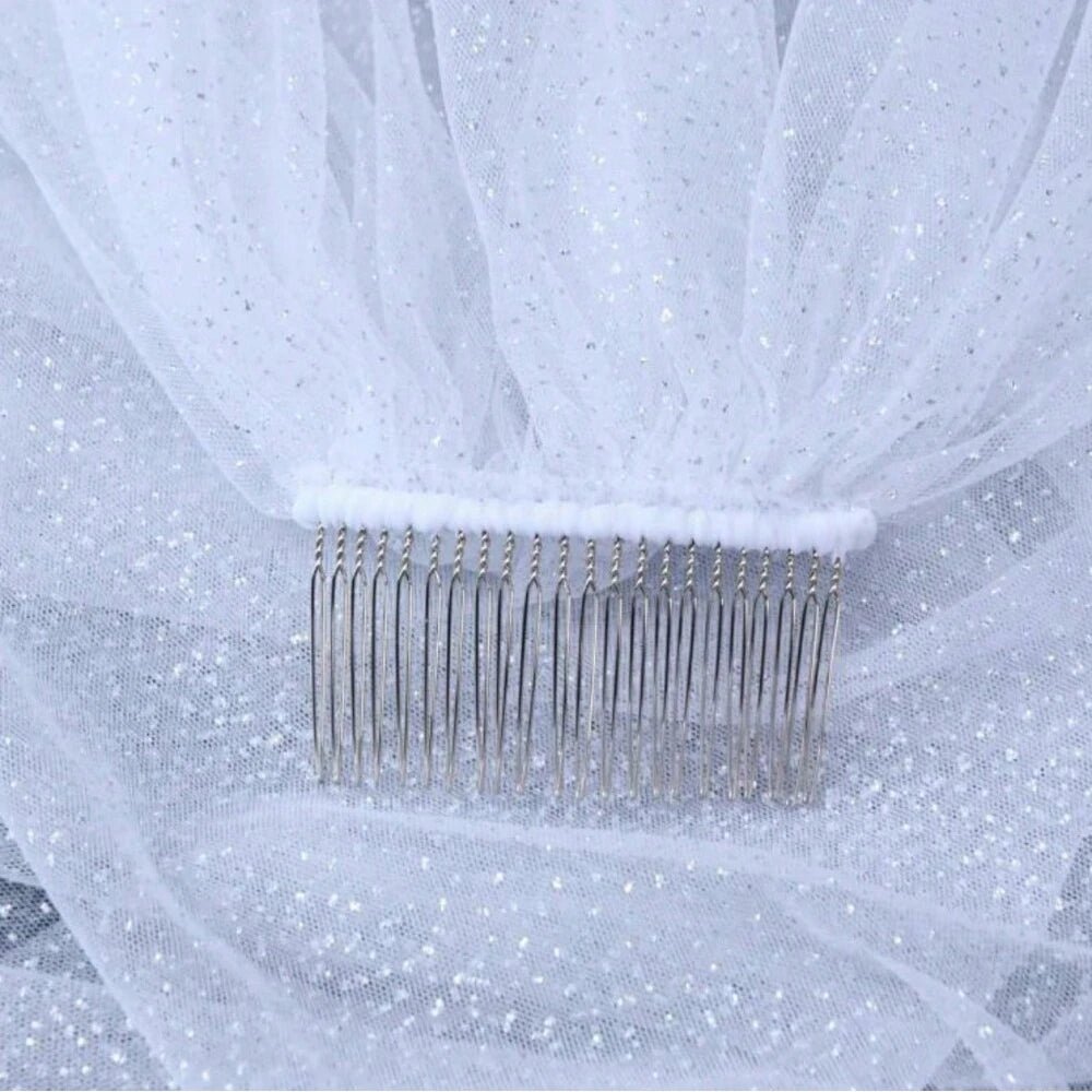 Sparkling Sequined Cathedral Wedding Veil - Luzilly Bridal & Apparel