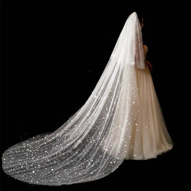 Sparkling Wide Cathedral Bridal Veil