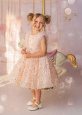Sparkly Feather Fairy Pink Sequin Flower Girl Dress - Luzilly Bridal & Apparel