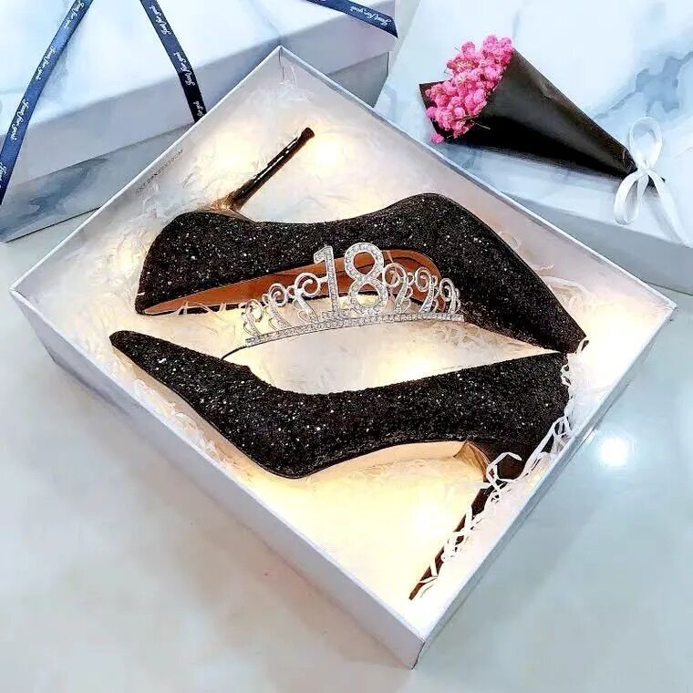 Spring And Autumn Wedding Shoes, Female Bridal Shoes, Not Tired, Crystal Shoes, New Wedding Dress, High Heels, Stiletto Bridesmaid - Luzilly Bridal & Apparel