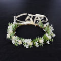 Spring flower wreath fresh simulation flower headdress green plants flowers wedding flower wreath - Luzilly Bridal & Apparel