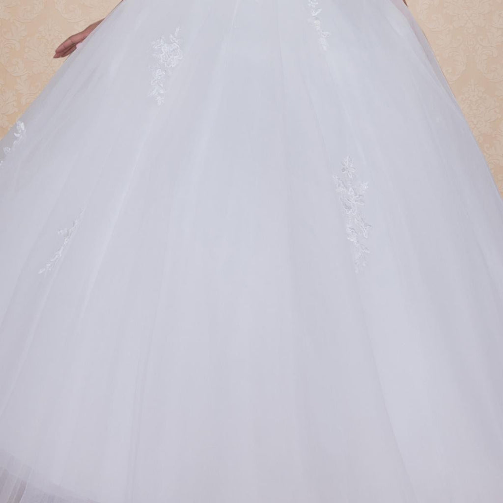 Square-Neck Tulle Wedding Gown - Luzilly Bridal & Apparel