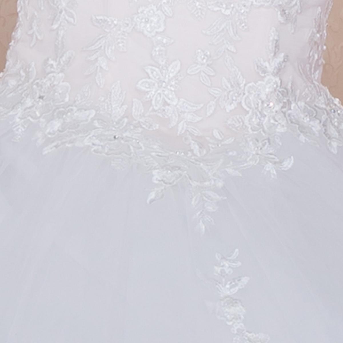 Square-Neck Tulle Wedding Gown - Luzilly Bridal & Apparel