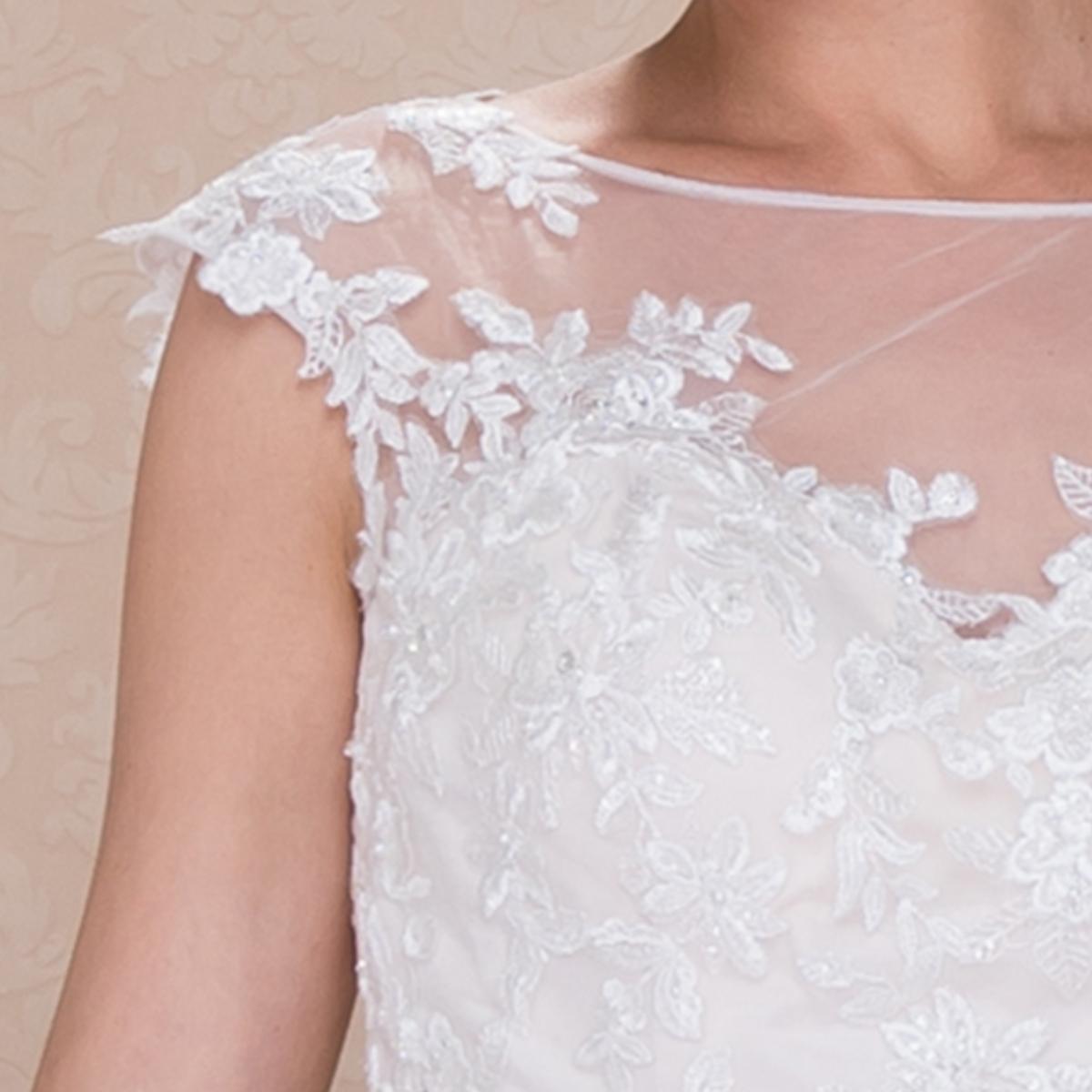 Square-Neck Tulle Wedding Gown - Luzilly Bridal & Apparel
