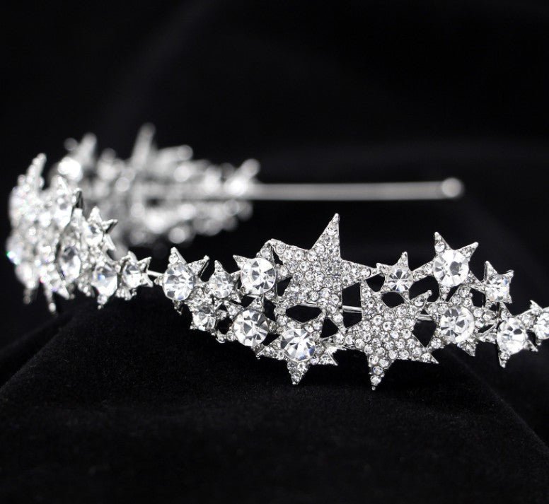 Star Crown New Hair Band Wedding Hair Accessories Bridal Jewelry - Luzilly Bridal & Apparel