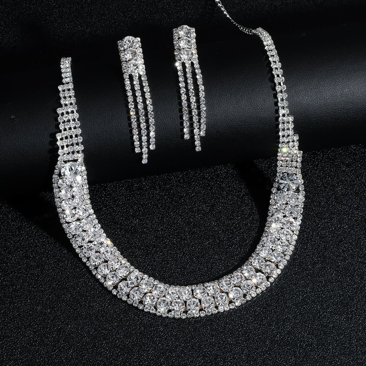 Statement Rhinestone Bridal Jewelry Set - Luzilly Bridal & Apparel