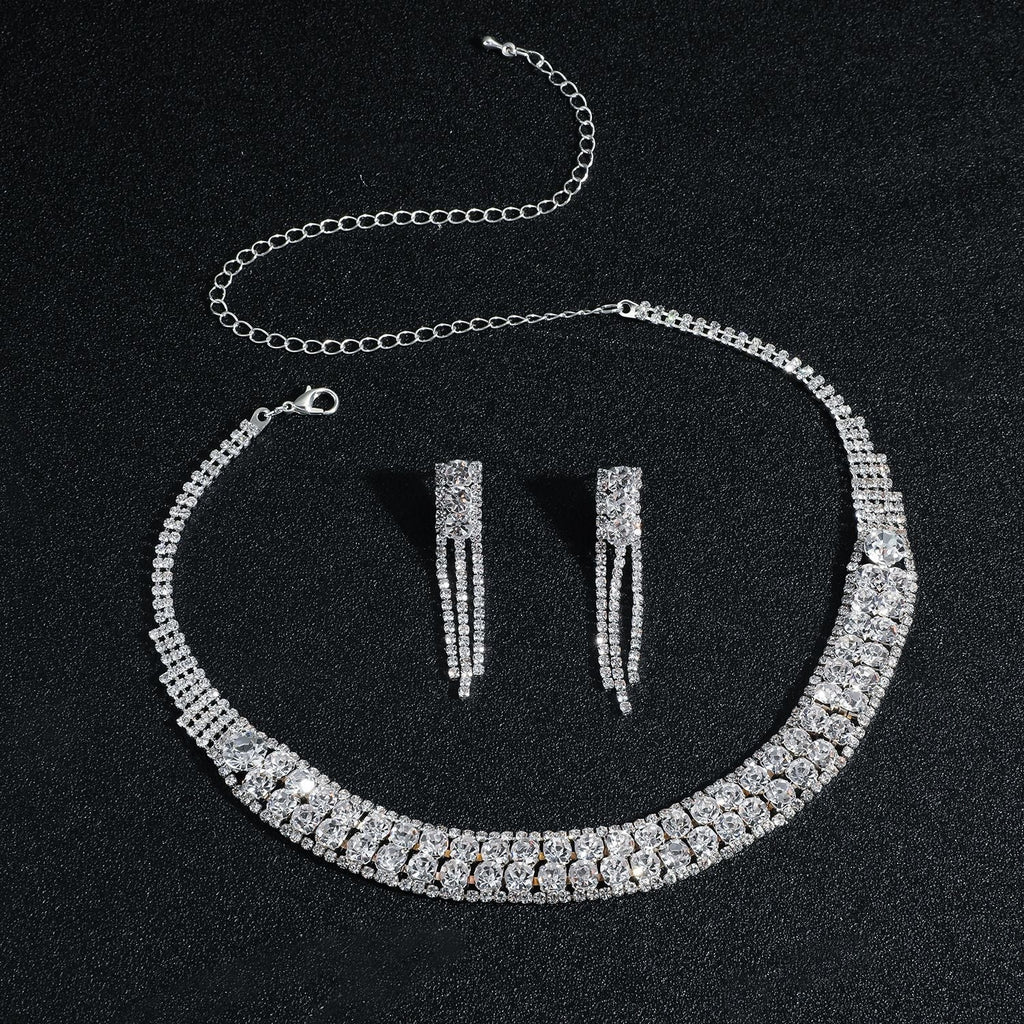 Statement Rhinestone Bridal Jewelry Set - Luzilly Bridal & Apparel