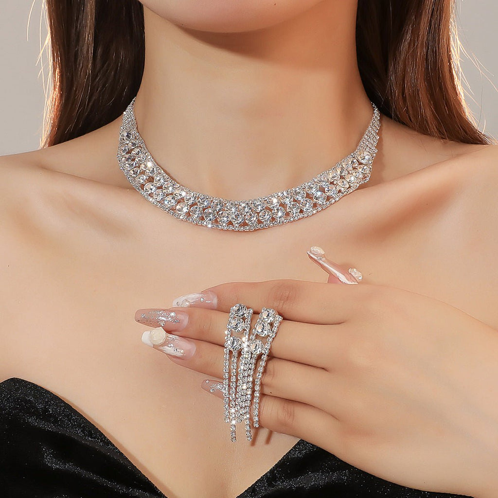 Statement Rhinestone Bridal Jewelry Set - Luzilly Bridal & Apparel