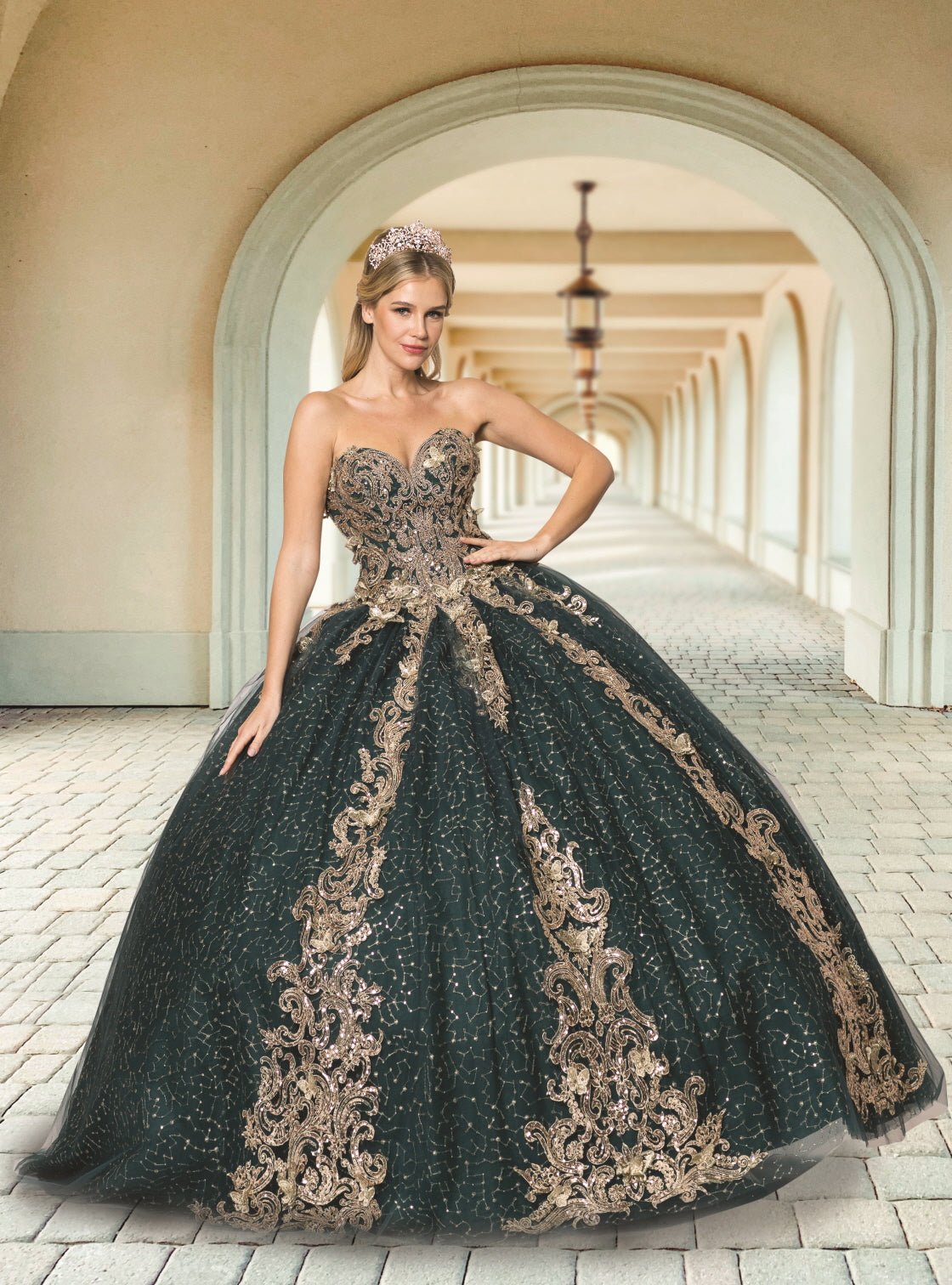 Strapless Red Tulle Quinceañera Ball Gown - Luzilly Bridal & Apparel