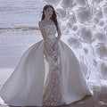 Strapless Satin Fishtail Wedding Dress - Luzilly Bridal & Apparel