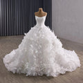 Strapless Sleeveless Ball Gown Wedding Dress with Court Train - Luzilly Bridal & Apparel