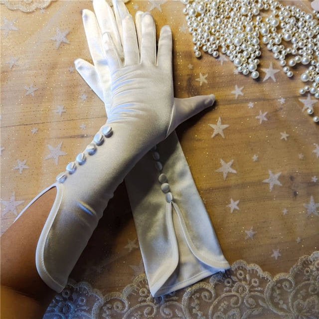 Studio Photographer's Wedding Dress Satin Gloves - Luzilly Bridal & Apparel