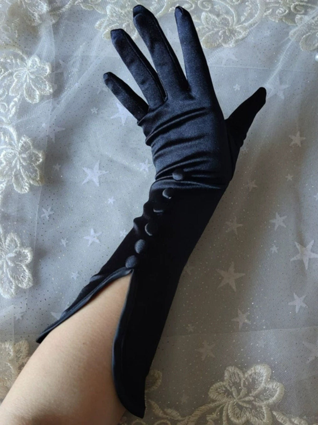 Studio Photographer's Wedding Dress Satin Gloves - Luzilly Bridal & Apparel