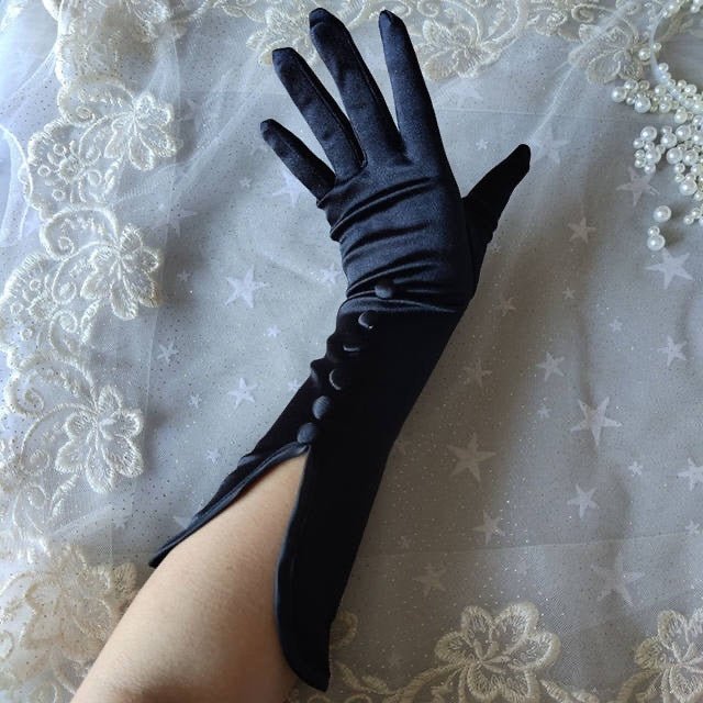 Studio Photographer's Wedding Dress Satin Gloves - Luzilly Bridal & Apparel