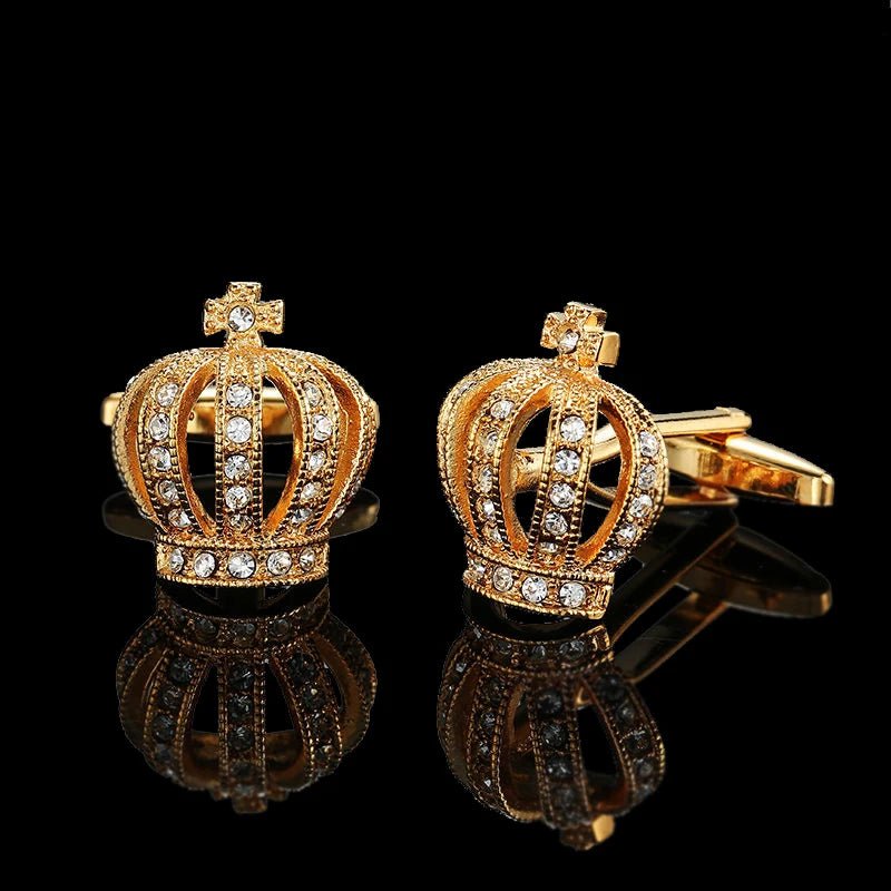 Summer new high quality brass plated 18K Gold luxury gold Cufflinks classic style fashion men's French shirt cufflink man gift - Luzilly Bridal & Apparel