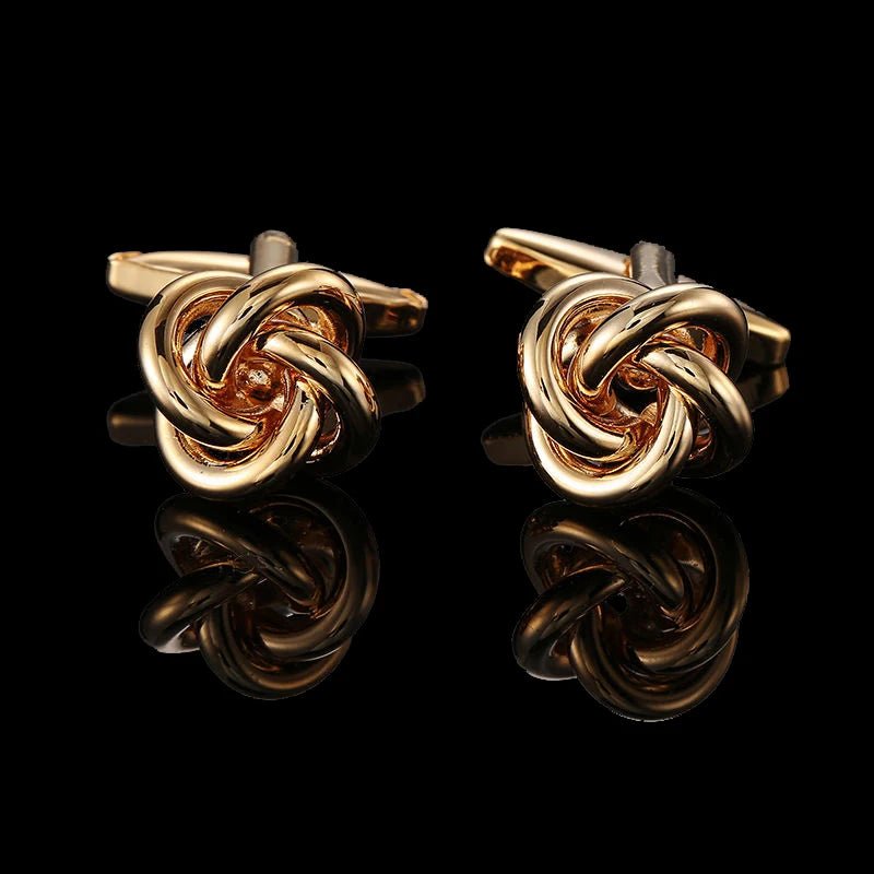 Summer new high quality brass plated 18K Gold luxury gold Cufflinks classic style fashion men's French shirt cufflink man gift - Luzilly Bridal & Apparel