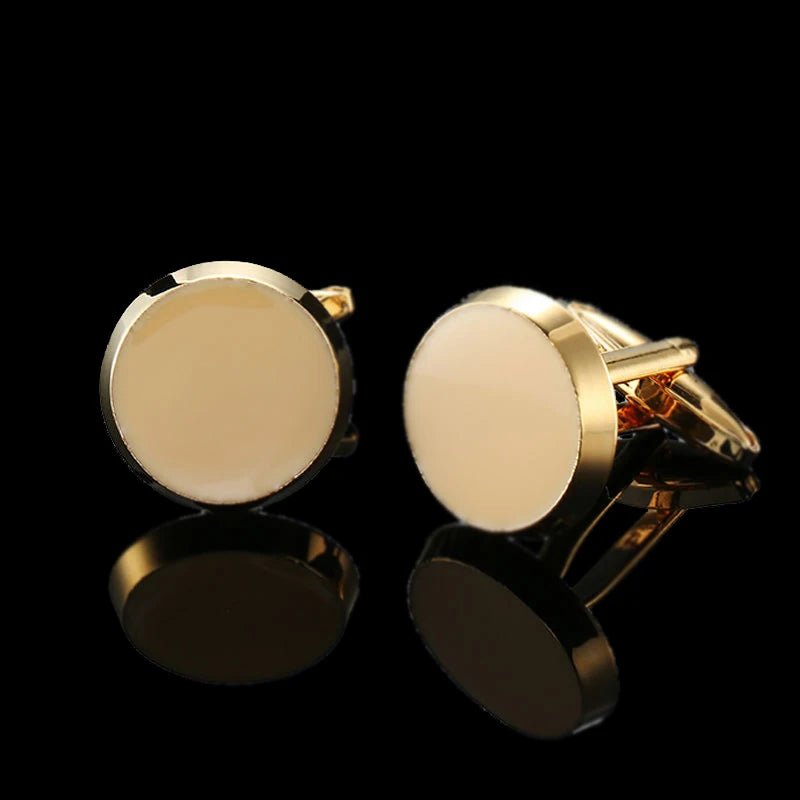 Summer new high quality brass plated 18K Gold luxury gold Cufflinks classic style fashion men's French shirt cufflink man gift - Luzilly Bridal & Apparel