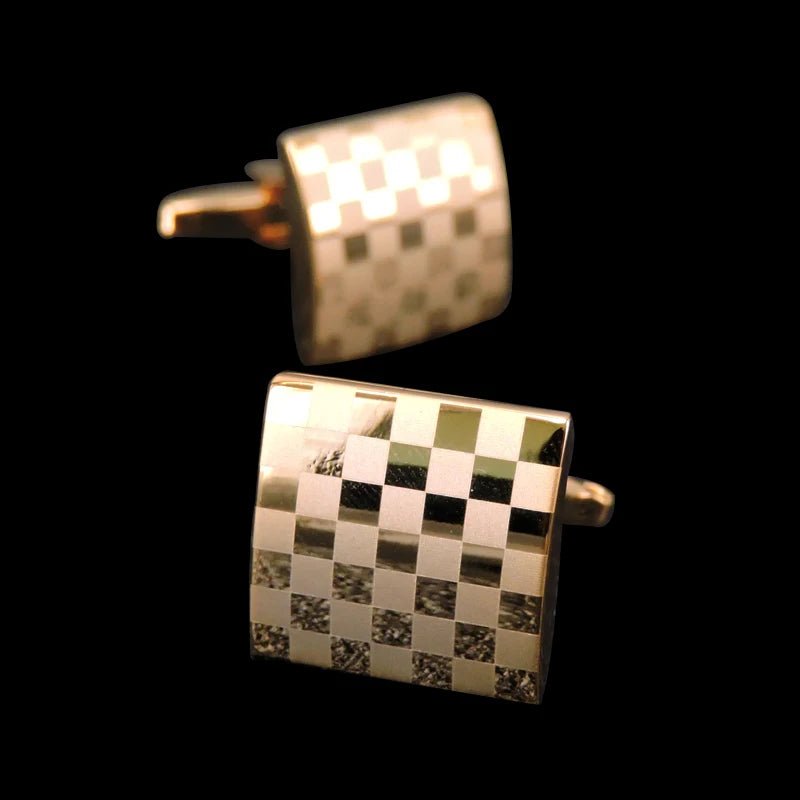 Summer new high quality brass plated 18K Gold luxury gold Cufflinks classic style fashion men's French shirt cufflink man gift - Luzilly Bridal & Apparel