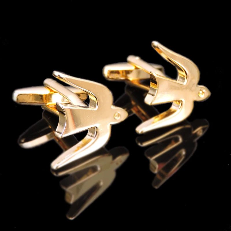 Summer new high quality brass plated 18K Gold luxury gold Cufflinks classic style fashion men's French shirt cufflink man gift - Luzilly Bridal & Apparel