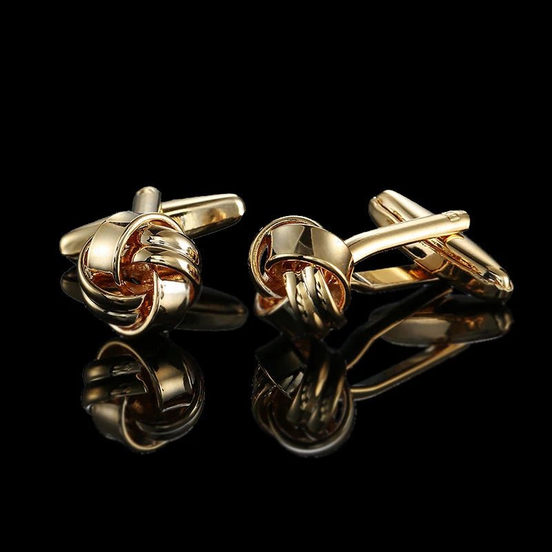 Summer new high quality brass plated 18K Gold luxury gold Cufflinks classic style fashion men's French shirt cufflink man gift - Luzilly Bridal & Apparel
