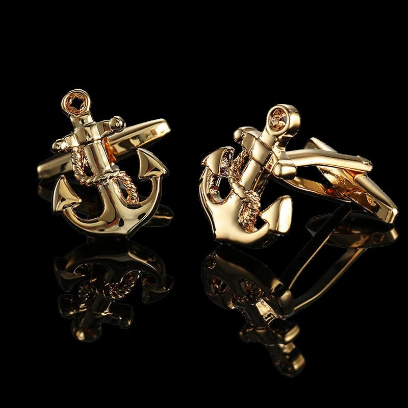 Summer new high quality brass plated 18K Gold luxury gold Cufflinks classic style fashion men's French shirt cufflink man gift - Luzilly Bridal & Apparel