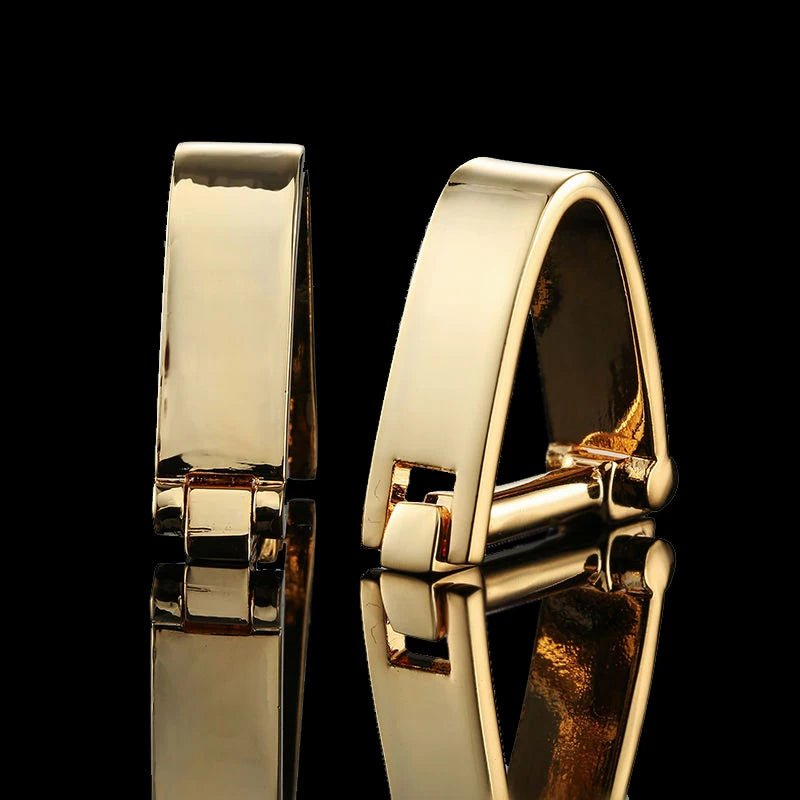 Summer new high quality brass plated 18K Gold luxury gold Cufflinks classic style fashion men's French shirt cufflink man gift - Luzilly Bridal & Apparel