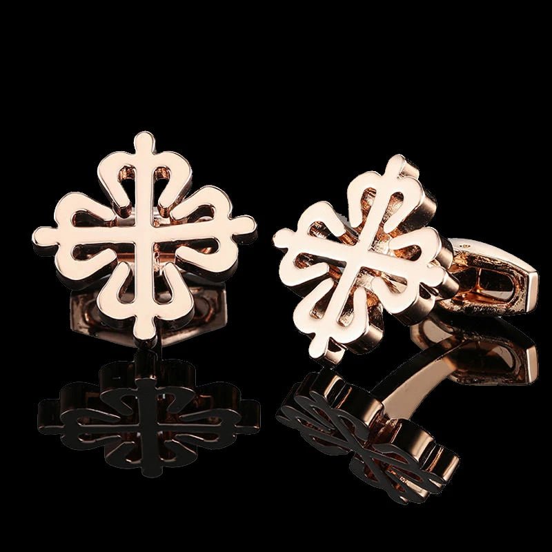 Summer new high quality brass plated 18K Gold luxury gold Cufflinks classic style fashion men's French shirt cufflink man gift - Luzilly Bridal & Apparel