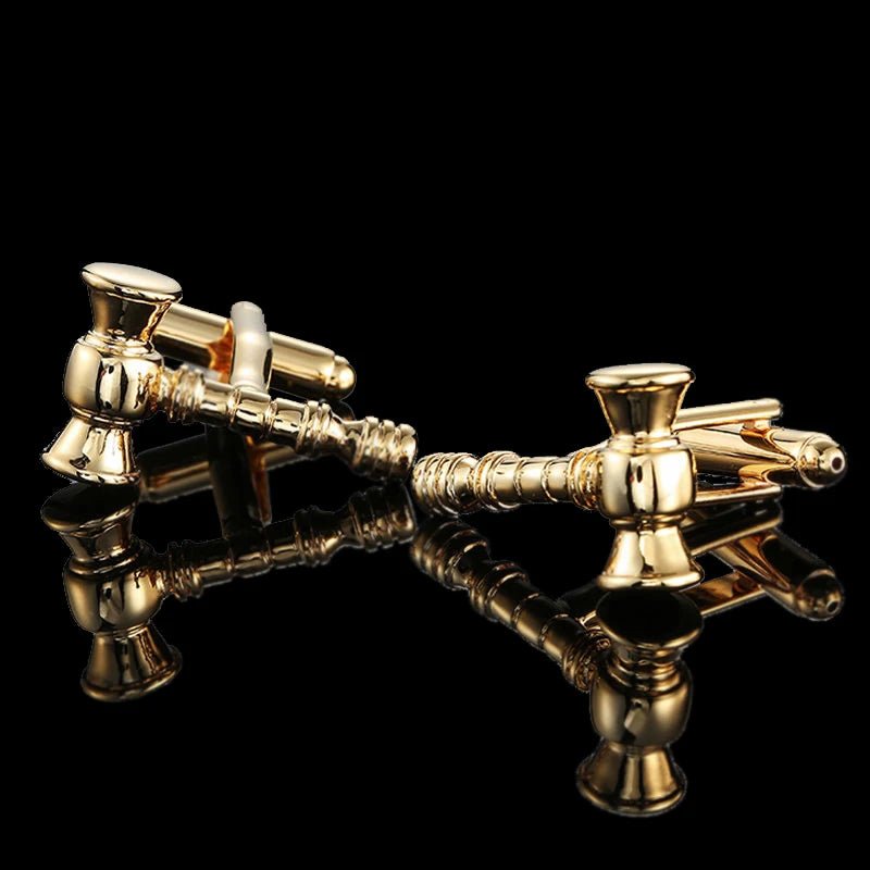 Summer new high quality brass plated 18K Gold luxury gold Cufflinks classic style fashion men's French shirt cufflink man gift - Luzilly Bridal & Apparel