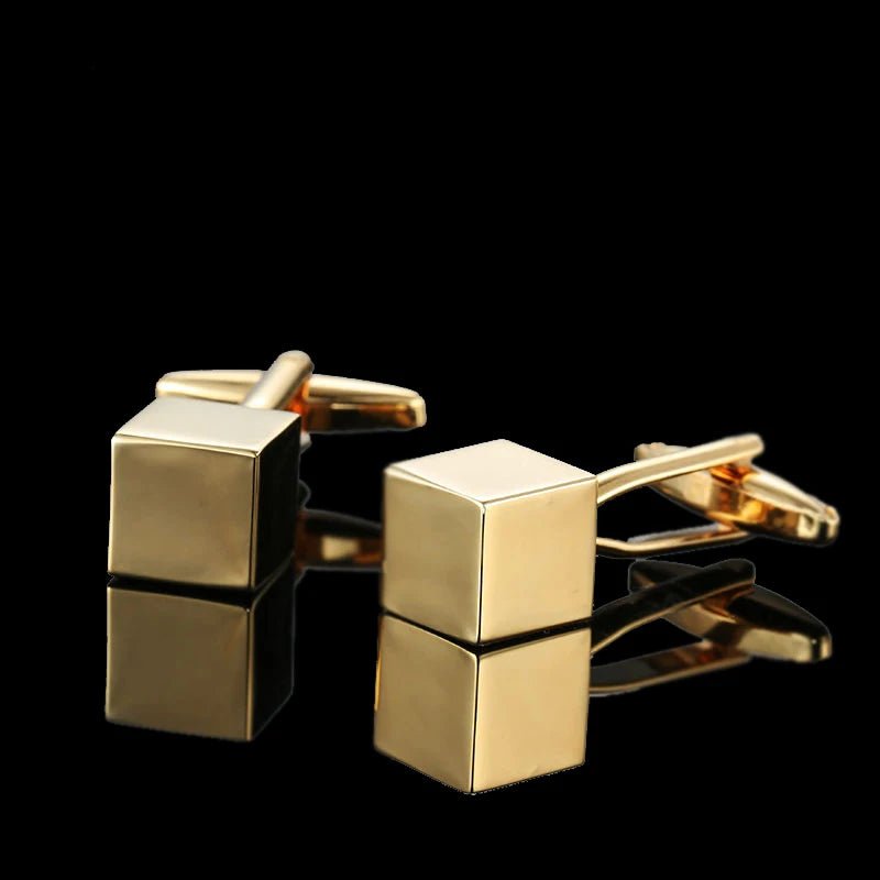 Summer new high quality brass plated 18K Gold luxury gold Cufflinks classic style fashion men's French shirt cufflink man gift - Luzilly Bridal & Apparel