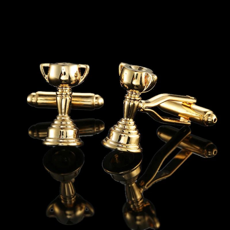 Summer new high quality brass plated 18K Gold luxury gold Cufflinks classic style fashion men's French shirt cufflink man gift - Luzilly Bridal & Apparel