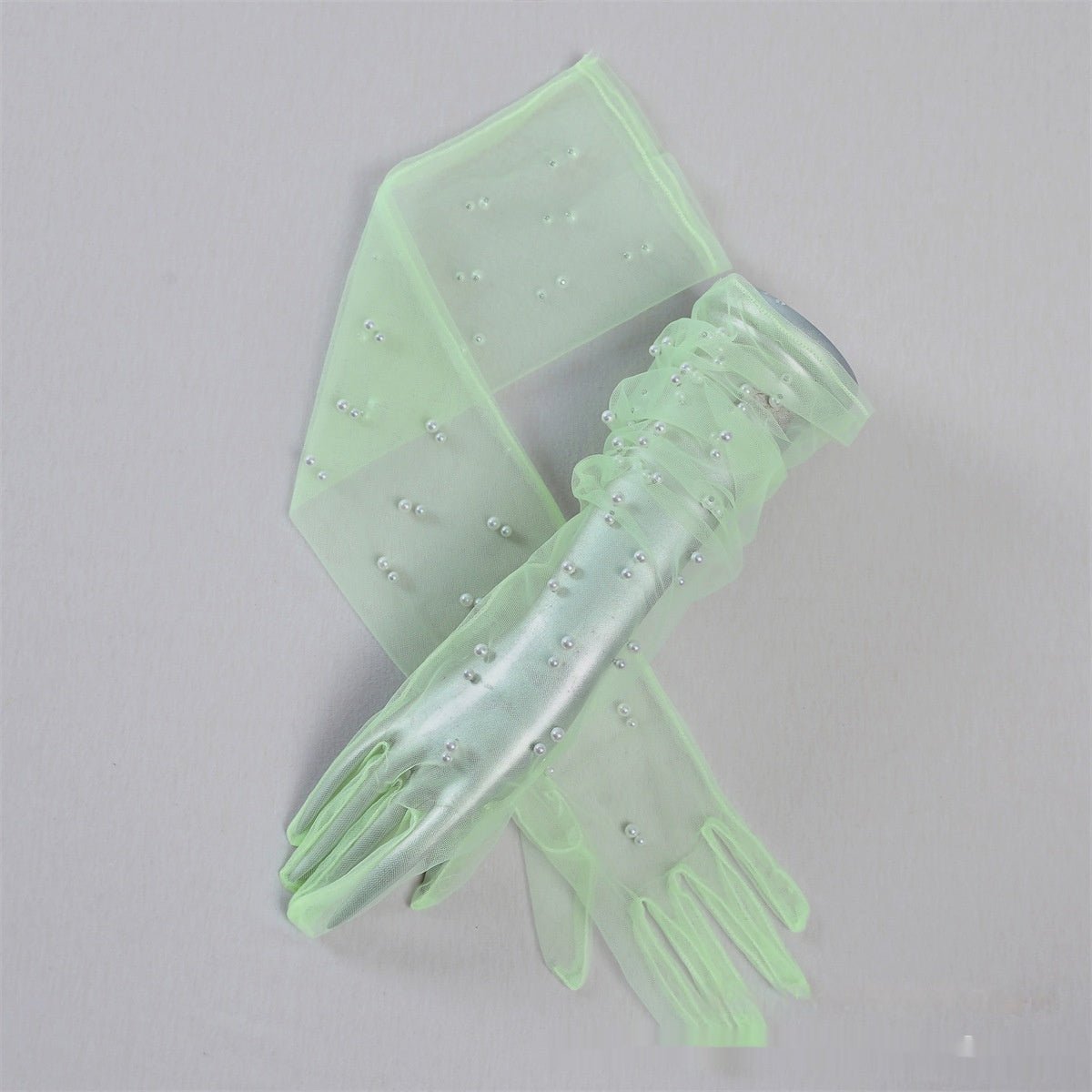 Summer Thin Bridal Pearl Mesh Gloves - Luzilly Bridal & Apparel
