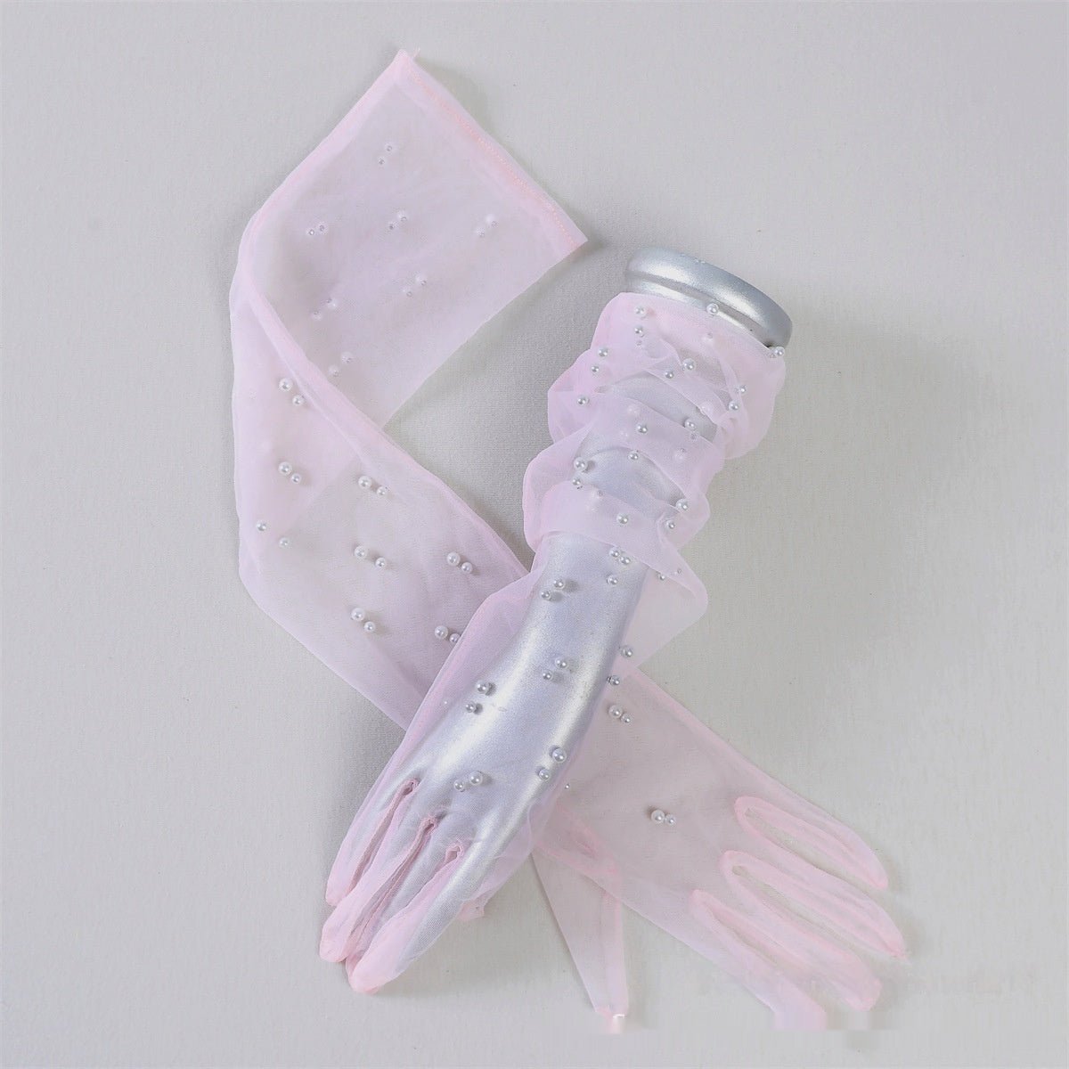 Summer Thin Bridal Pearl Mesh Gloves - Luzilly Bridal & Apparel