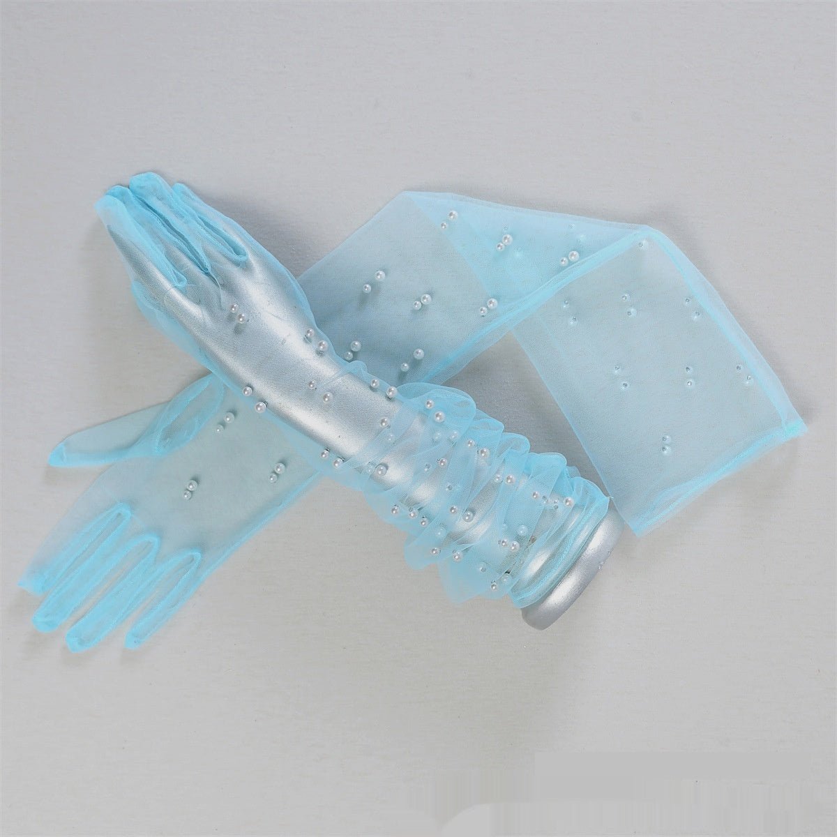 Summer Thin Bridal Pearl Mesh Gloves - Luzilly Bridal & Apparel