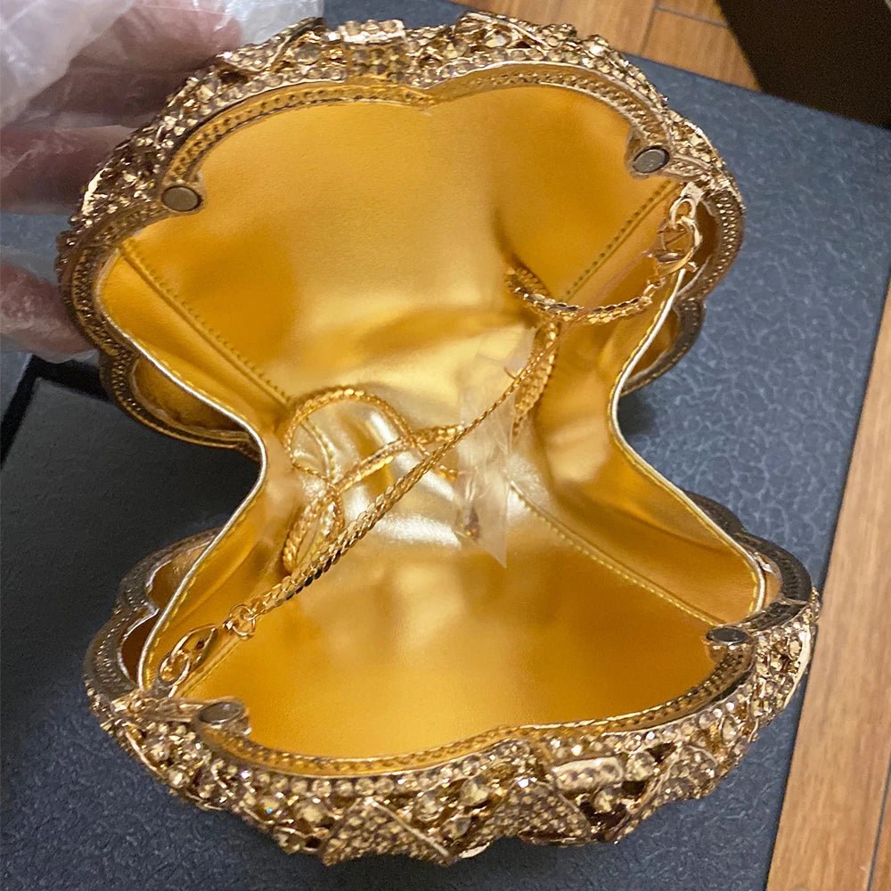 Sunflower Crystal Round Clutch - Luzilly Bridal & Apparel