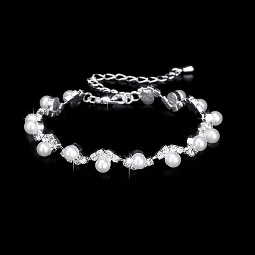 Sunflower Rhinestone & Pearl Three-Piece Set - Luzilly Bridal & Apparel