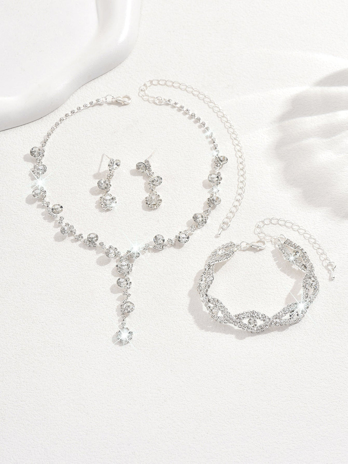 Sunflower Rhinestone & Pearl Three-Piece Set - Luzilly Bridal & Apparel