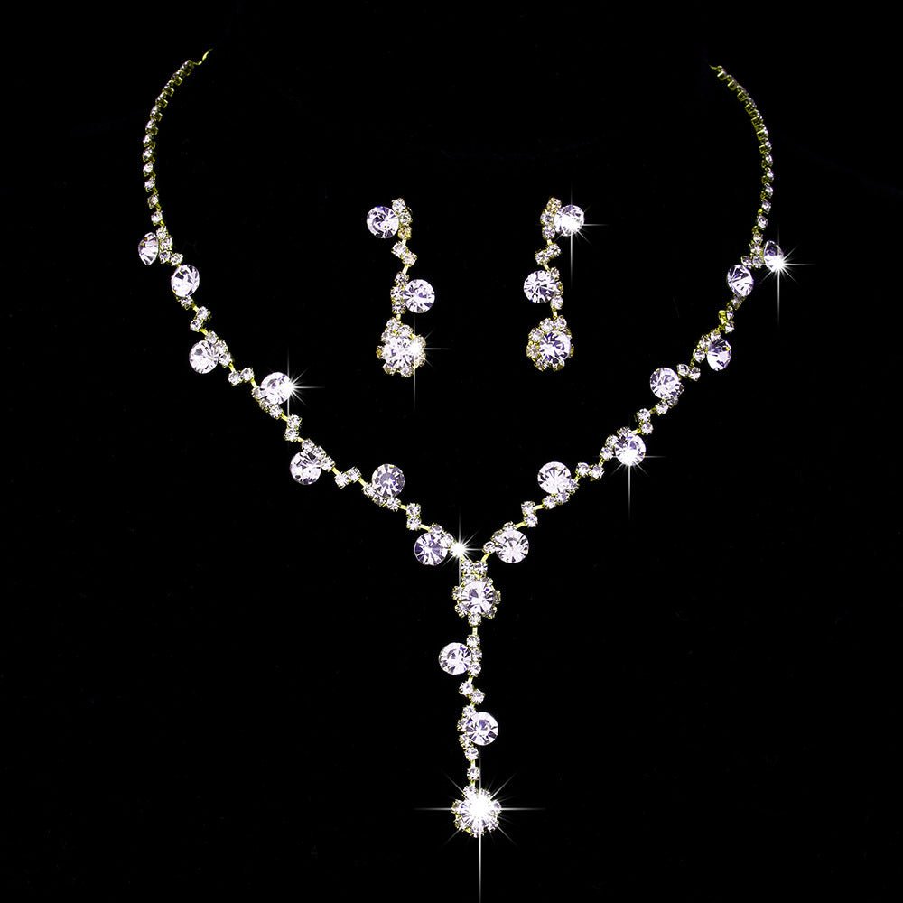 Sunflower Rhinestone & Pearl Three-Piece Set - Luzilly Bridal & Apparel
