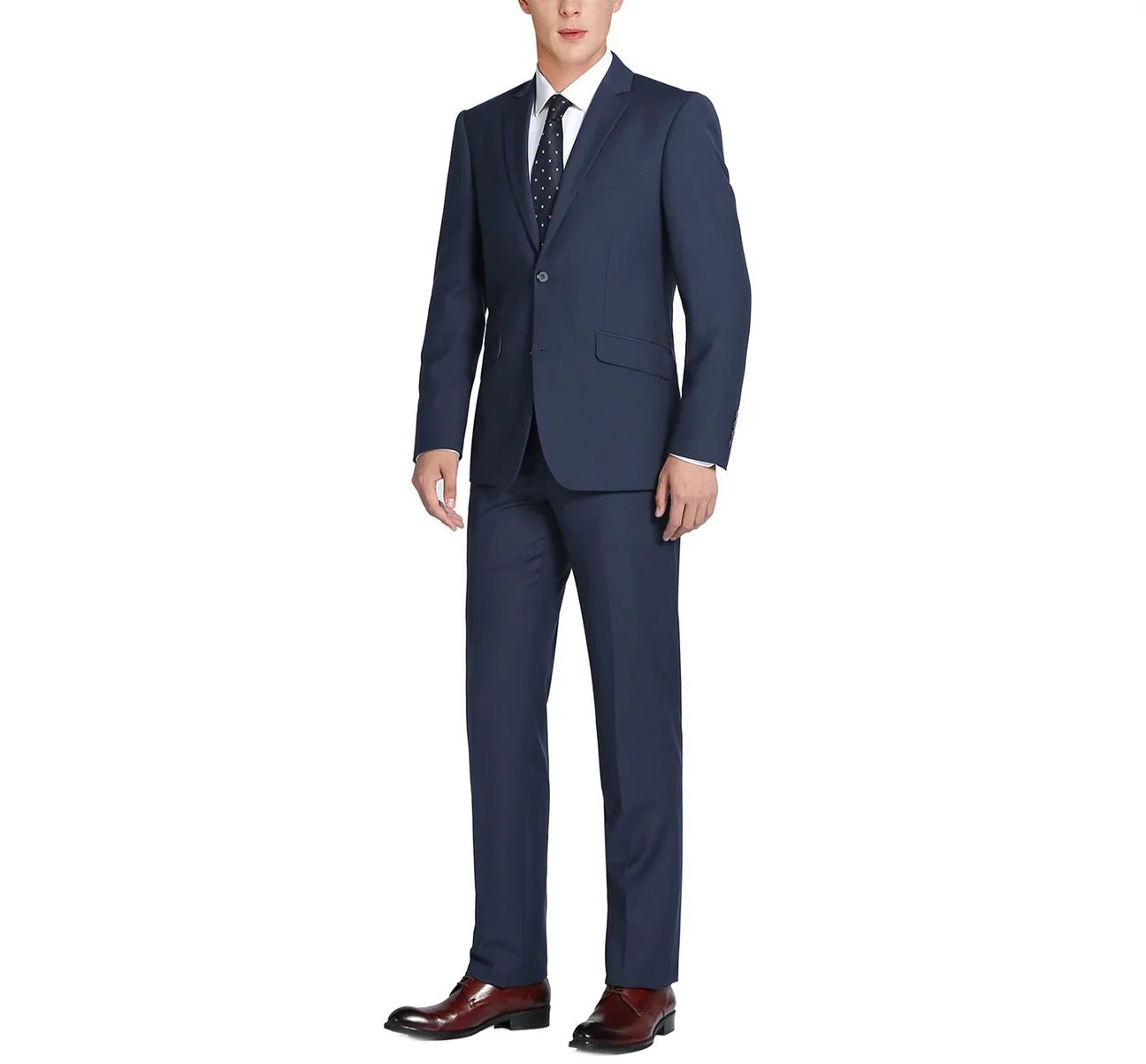 Super 140's Slim-Fit Wool Two-Piece Suit - Luzilly Bridal & Apparel