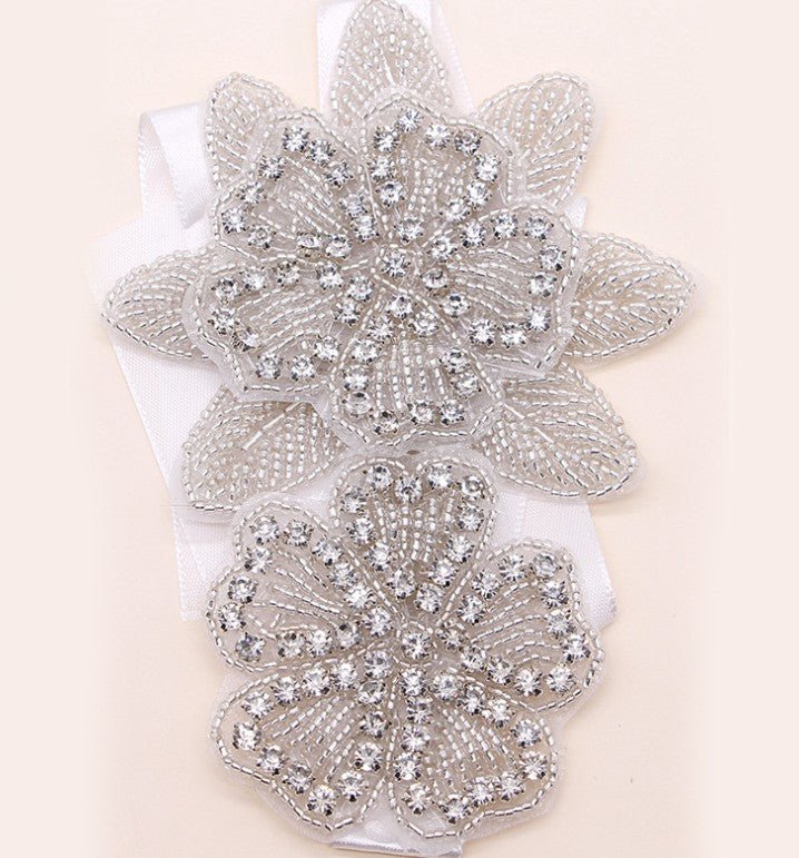 Sweet princess bridal headgear handmade crystal inlaid rhinestone flower cloth headband hair ornament - Luzilly Bridal & Apparel