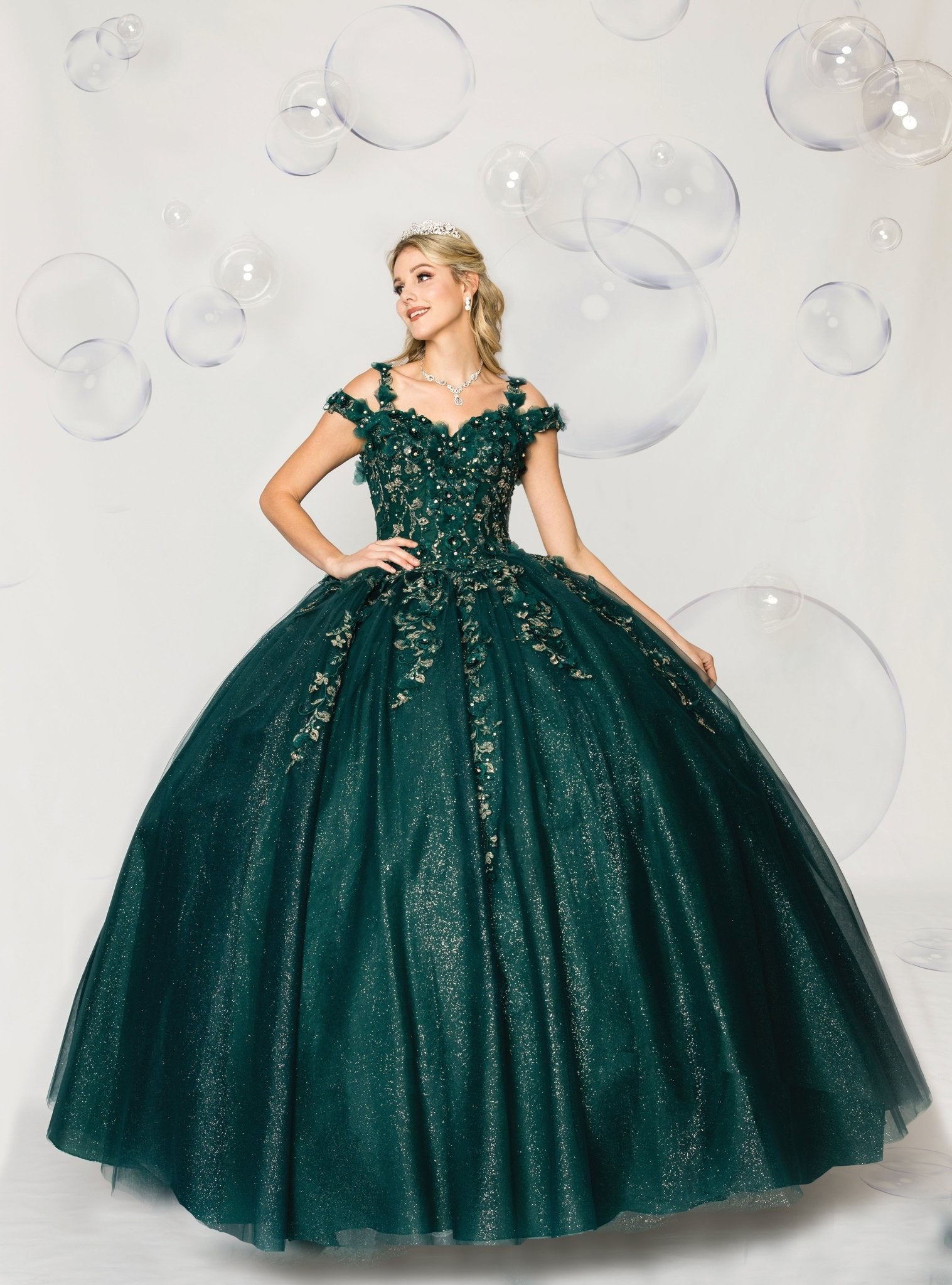Sweetheart 3D Floral Corset Quinceañera Ball Gown - Luzilly Bridal & Apparel