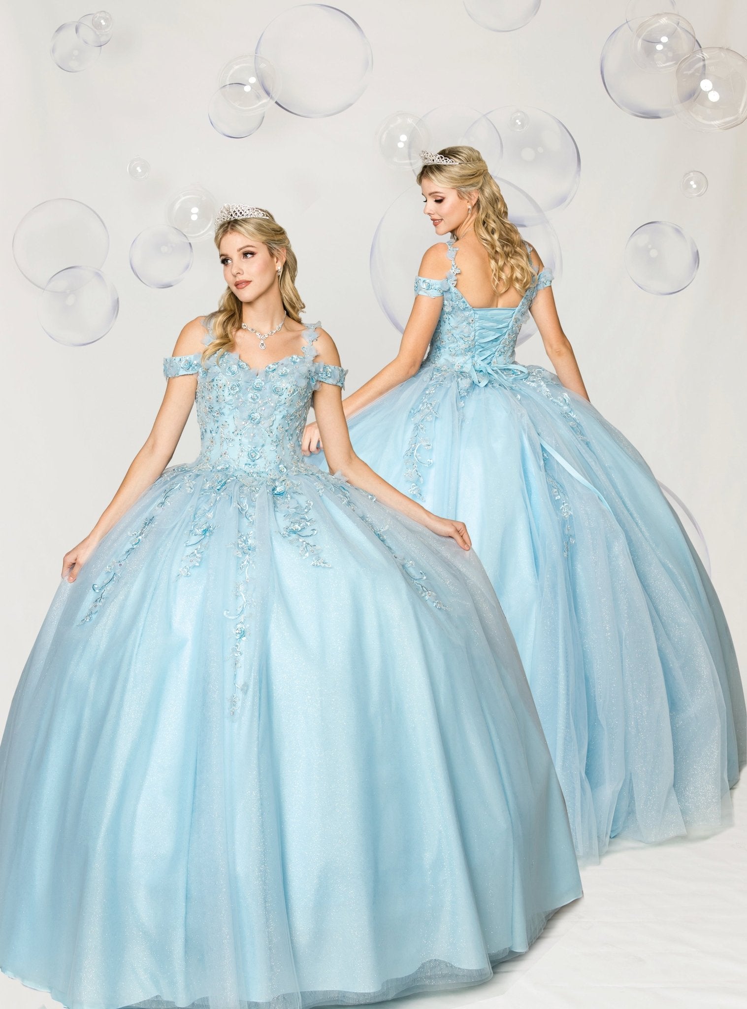 Sweetheart 3D Floral Corset Quinceañera Ball Gown - Luzilly Bridal & Apparel