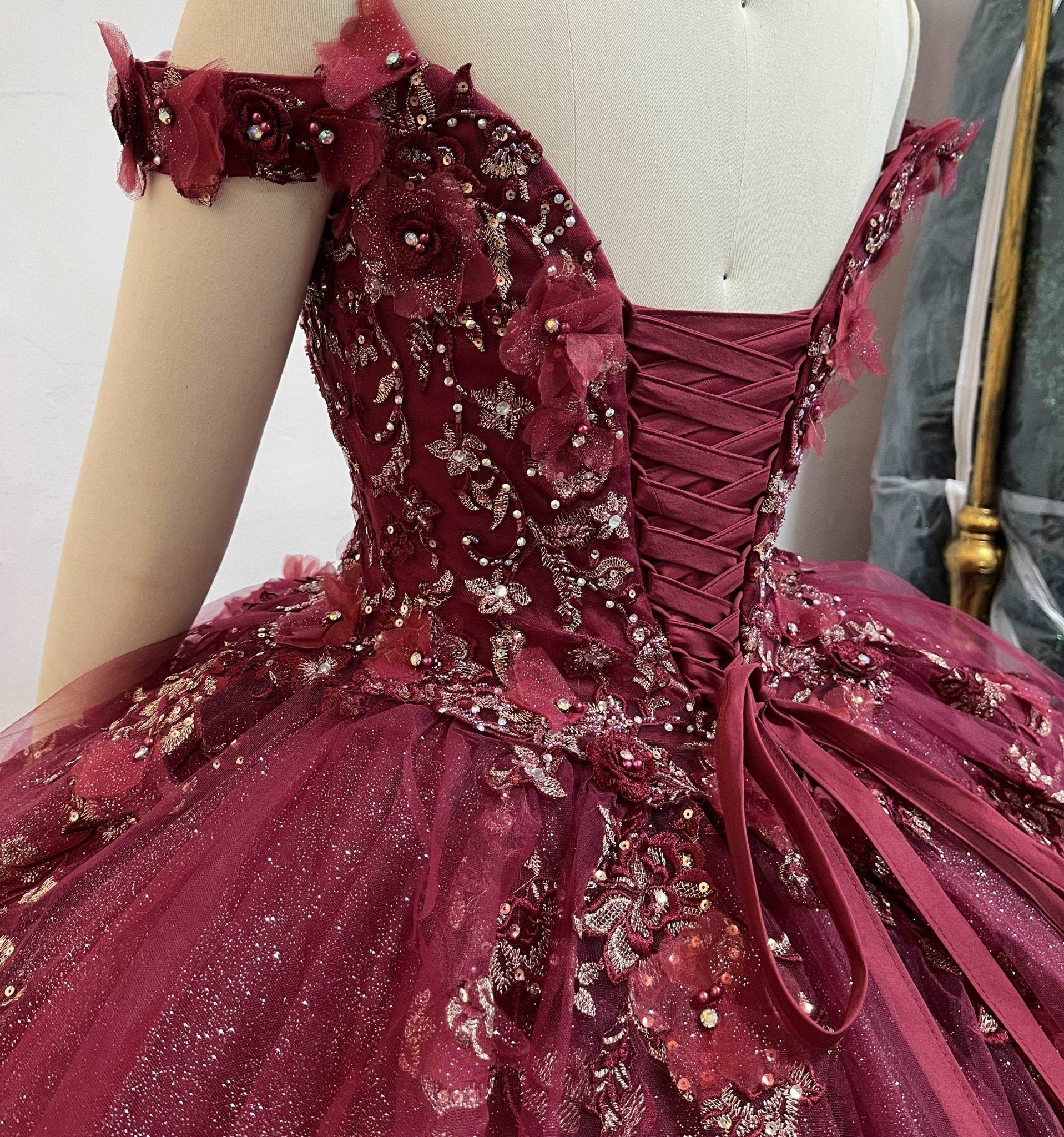 Sweetheart 3D Floral Corset Quinceañera Ball Gown - Luzilly Bridal & Apparel