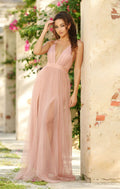 Sydney Maxi Dress - Blush Tulle Dress - Luzilly Bridal & Apparel