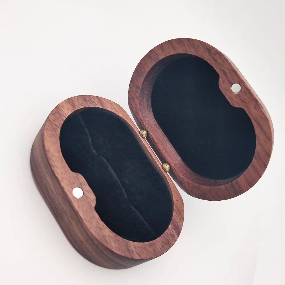 Tangula Custom Men's Stainless Steel Cufflinks For Groom Initials Cufflinks With Oak Gift Box Wedding Bridegroom Jewelry Gift - Luzilly Bridal & Apparel